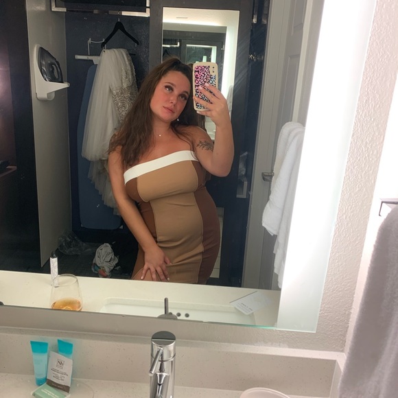 Brown & white tube top - Picture 2 of 3